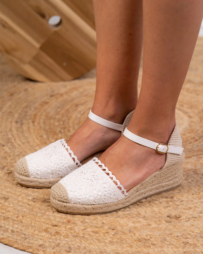 ALPARGATA CUÑA FRIDA WHITE