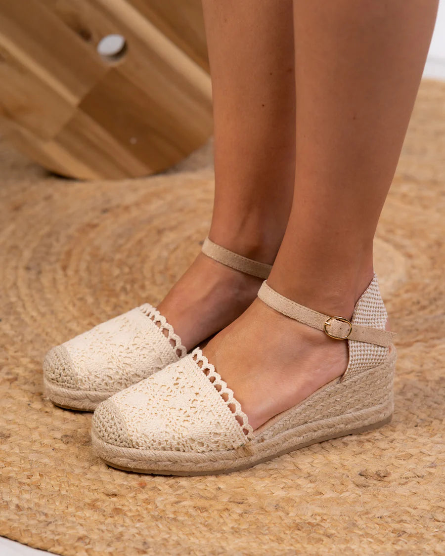 ALPARGATA CUÑA FRIDA BEIGE