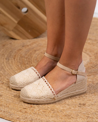 ALPARGATA CUÑA FRIDA BEIGE