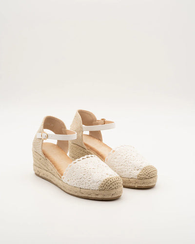 ALPARGATA CUÑA FRIDA WHITE