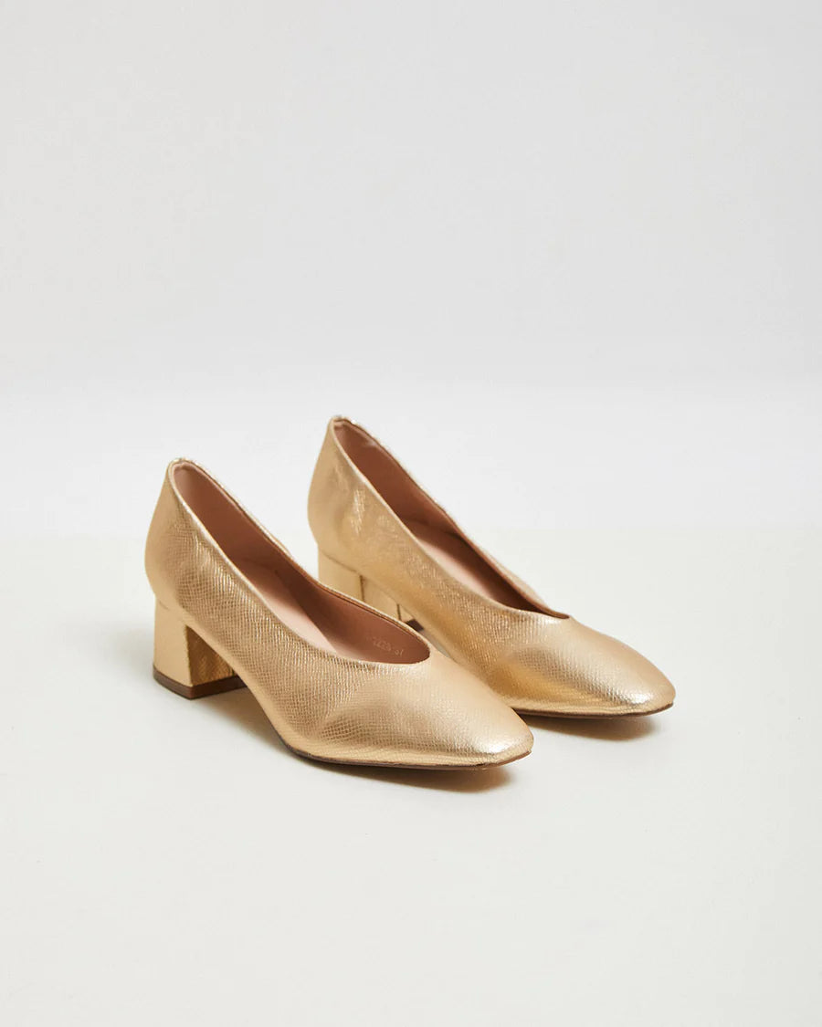 ZAPATO TACÓN MARTINA GOLD