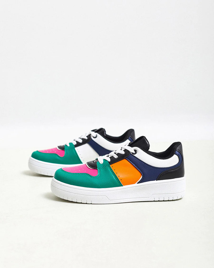 SNEAKER VALENTINA GREEN/ORANGE