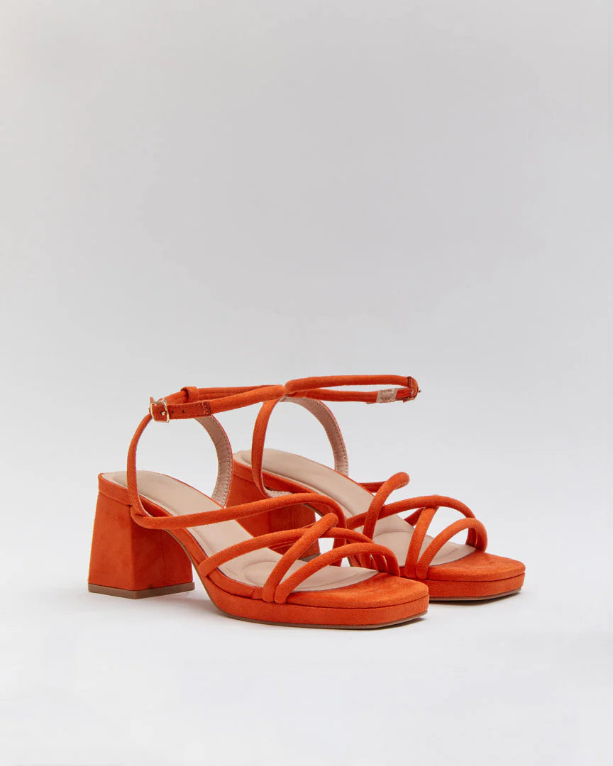 SANDALIA TACÓN ZITA ORANGE
