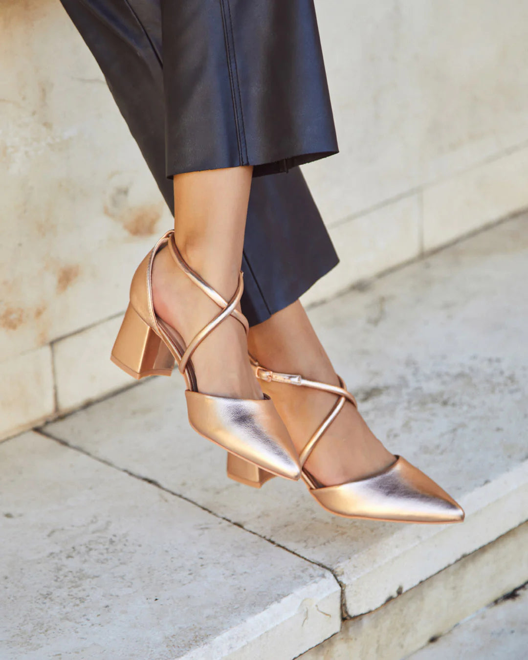 ZAPATO TACON AMANDA CHAMPAGNE