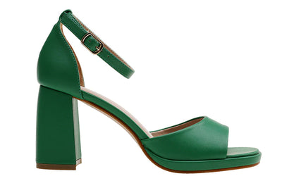 SANDALIA TACON TOBILLERA GREEN