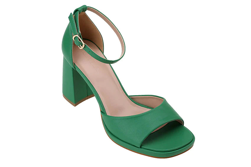 SANDALIA TACON TOBILLERA GREEN