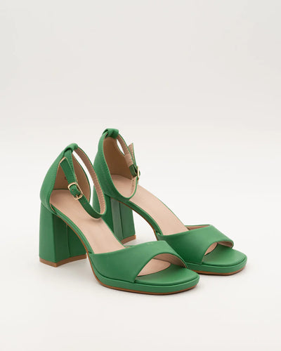 SANDALIA TACON TOBILLERA GREEN