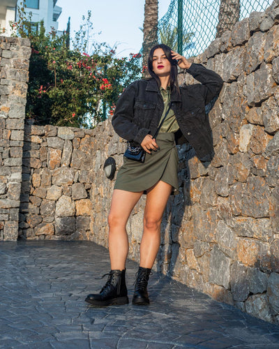 Botin Militar Linares Negro