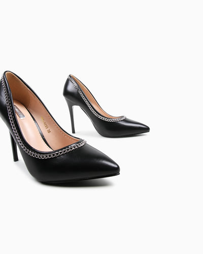 Zapato Tacón String Negro