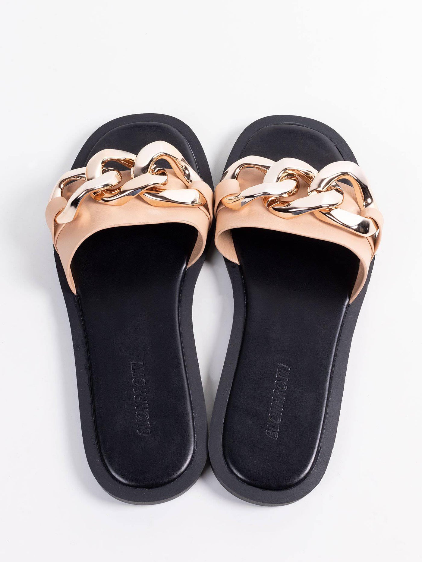 Sandalia Gold Chain Beige - MMShoes