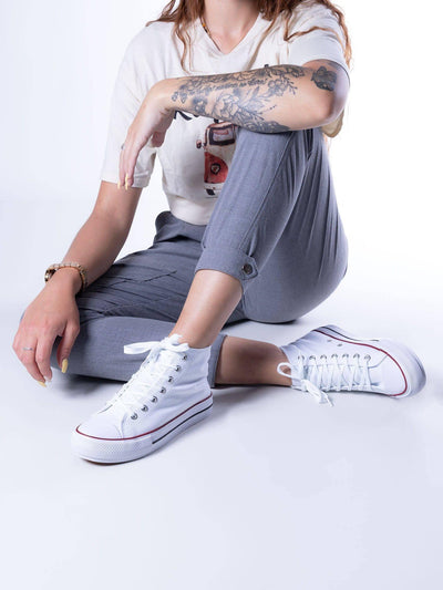 Zapatilla Hiky Mid Blanco - MMShoes