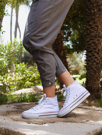 Zapatilla Hiky Mid Blanco - MMShoes