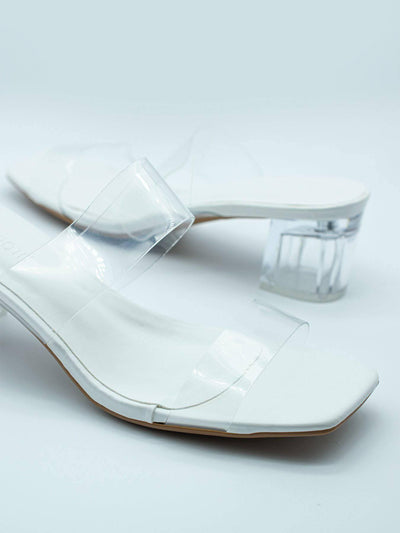 Sandalia Transparente Blanco - MMShoes