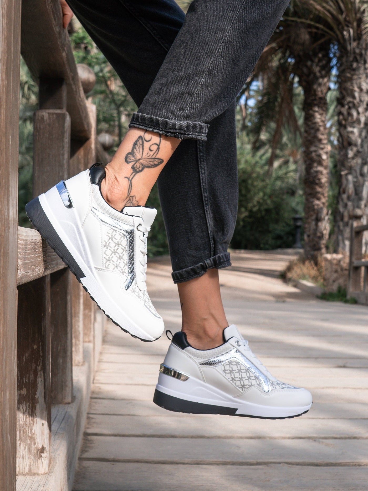 Sneaker Nature Cuña Blanco - MMShoes