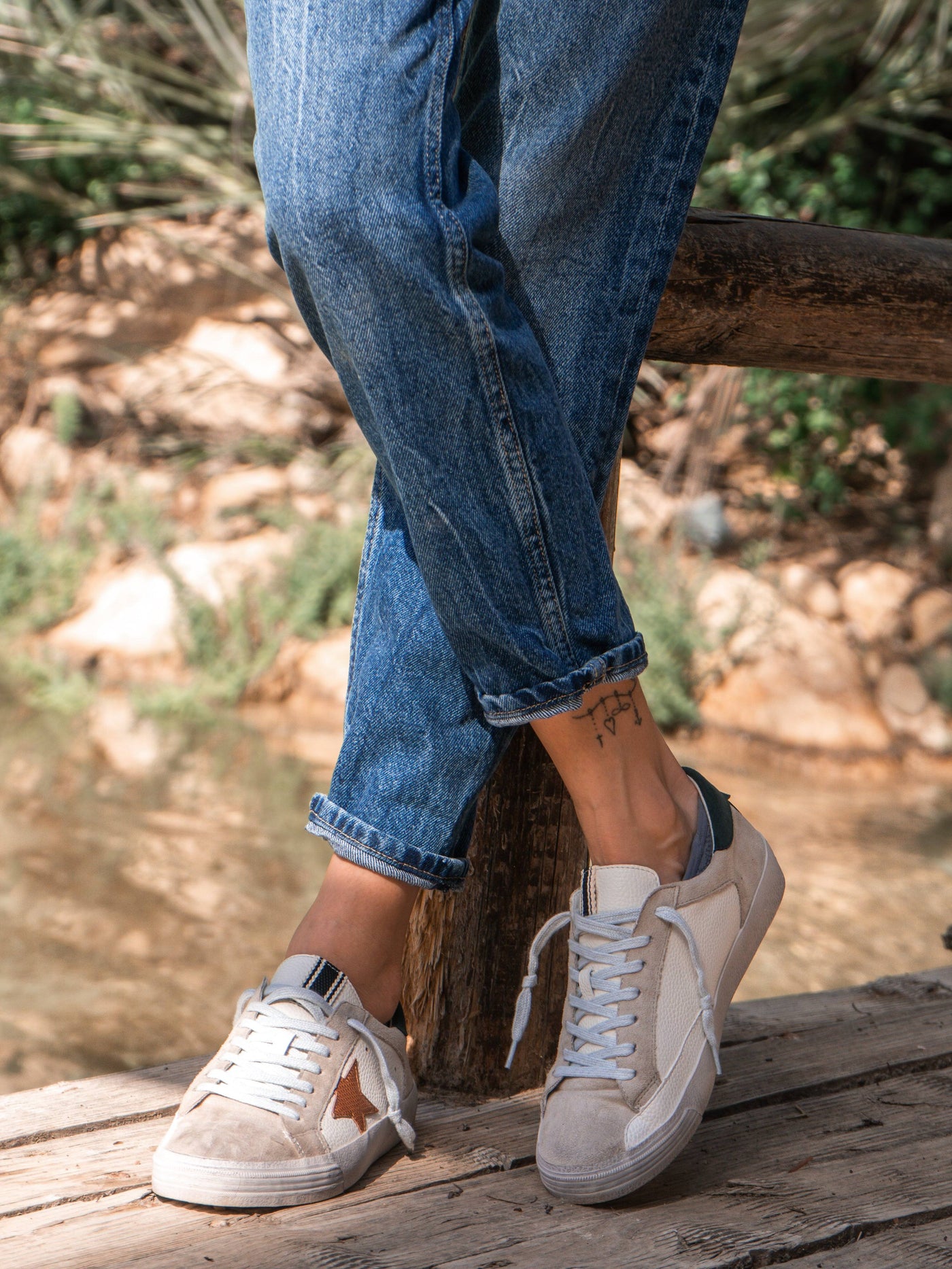 Bamba STAR Taupe/Verde - MMShoes