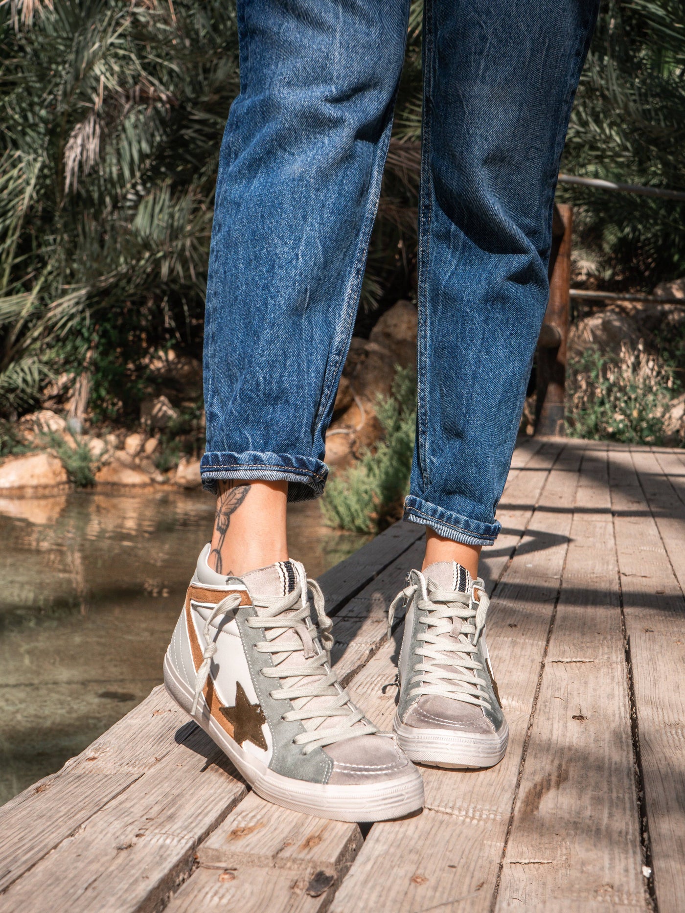 Bamba STAR Mid Cuero/Kaki - MMShoes