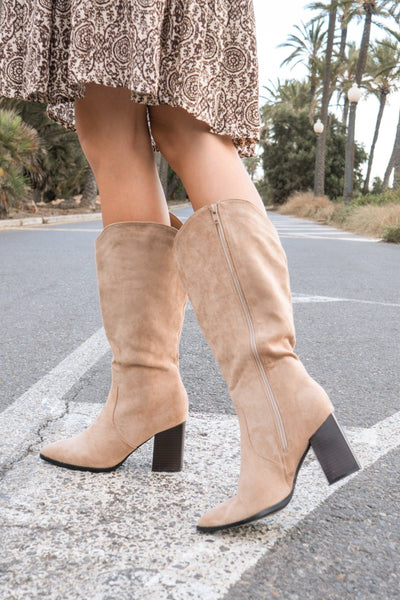 Bota Suede Beige - MMShoes