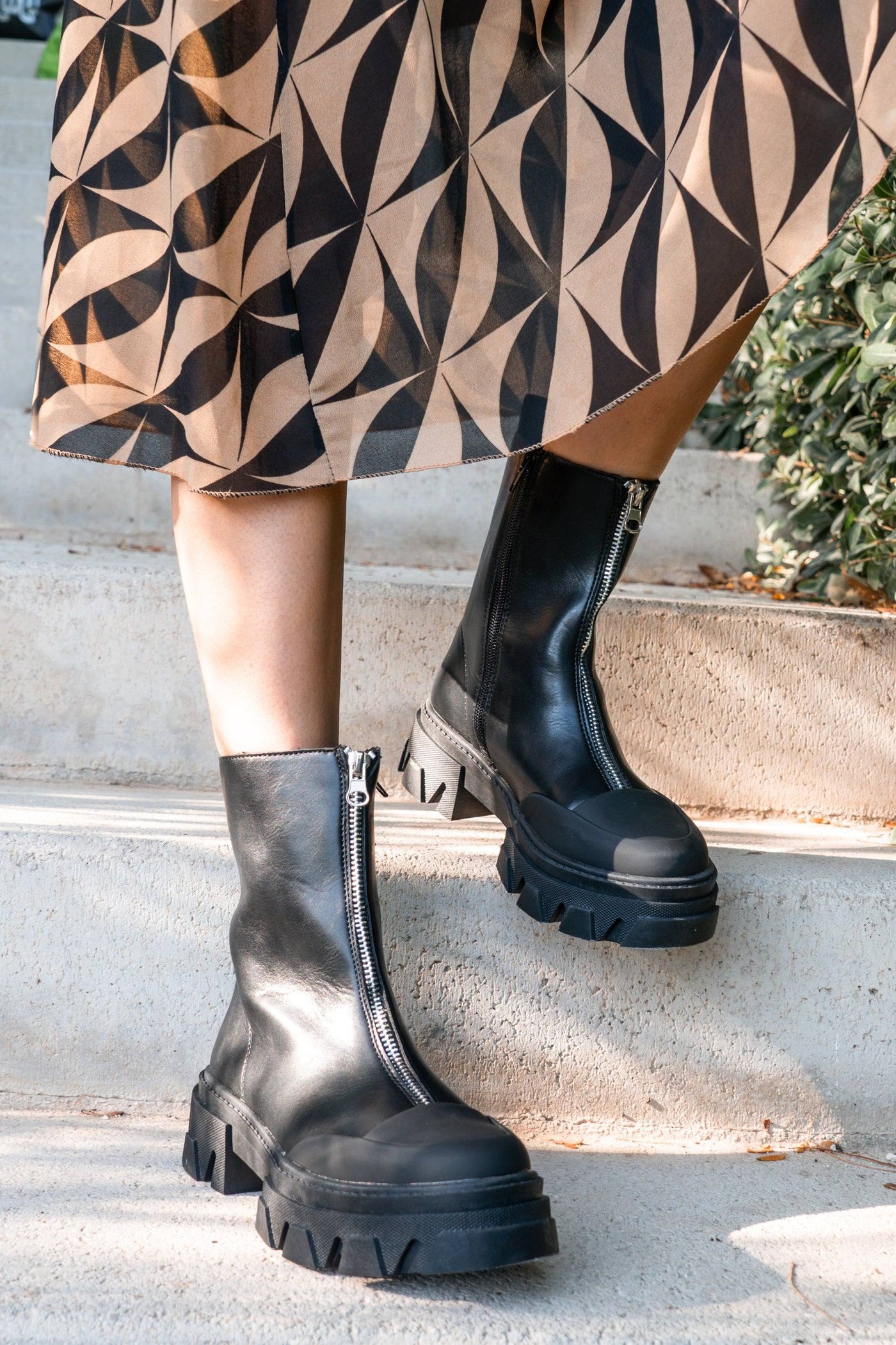 Botín Zipper Negro - MMShoes