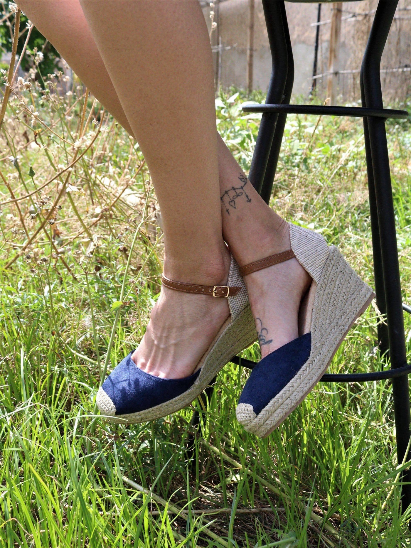 Cuña Ante Azul - MMShoes