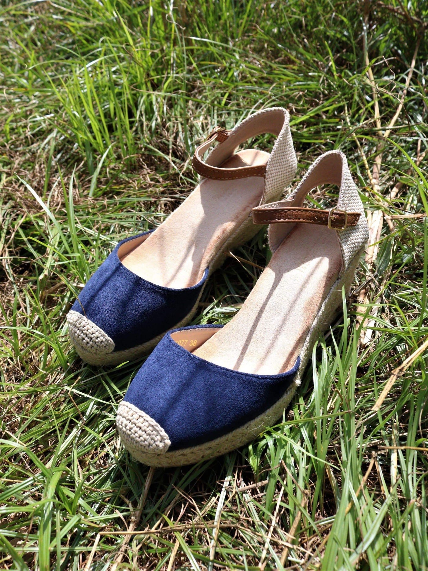 Cuña Ante Azul - MMShoes