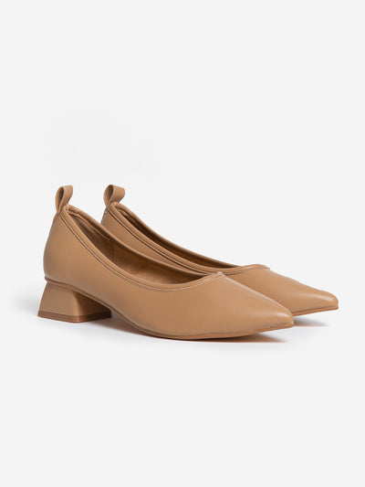 Zapato Tacón Hasma Camel