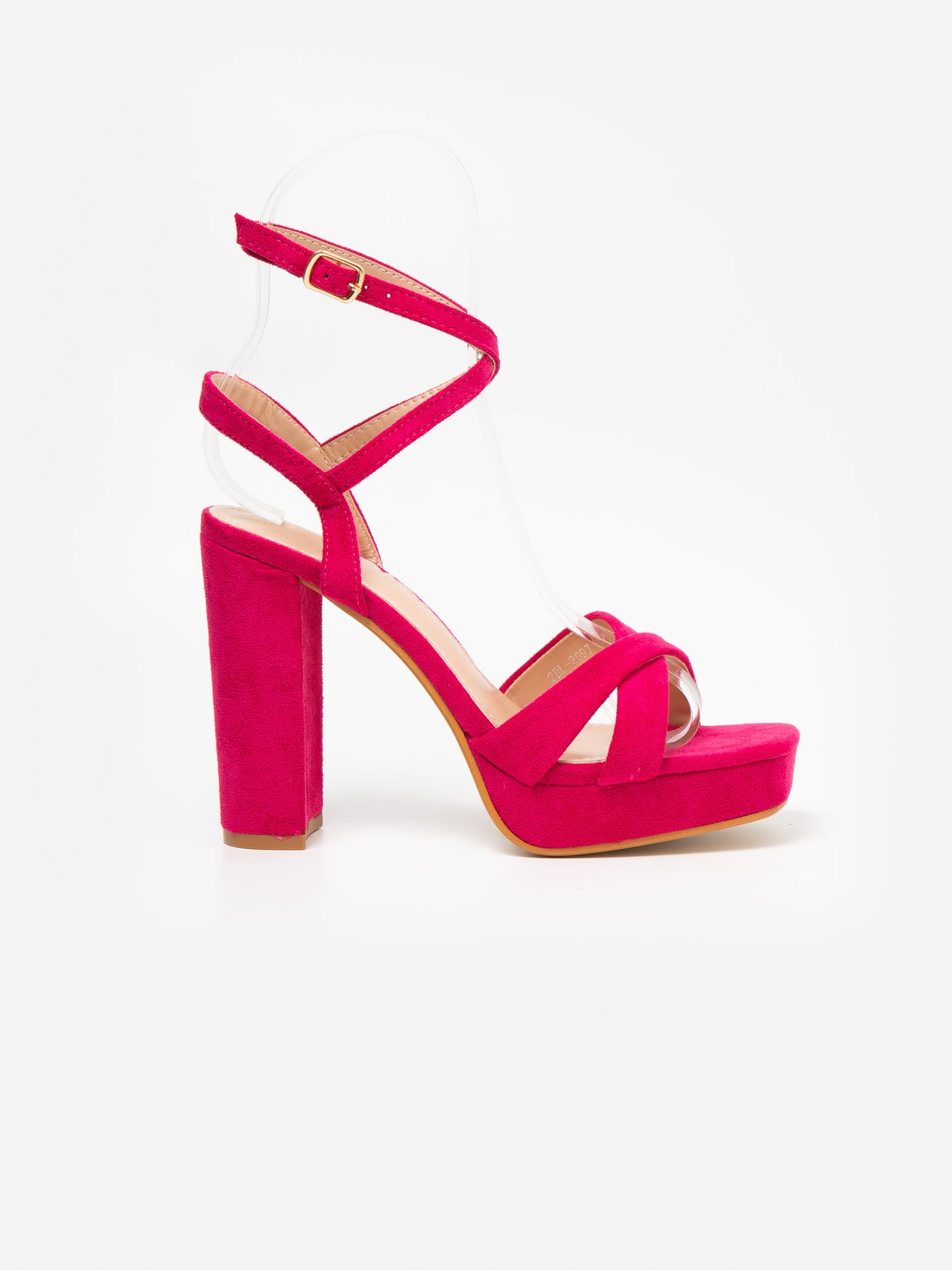 Sandalia Tacón Dafne Fucsia