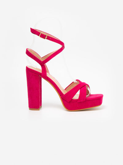 Sandalia Tacón Dafne Fucsia