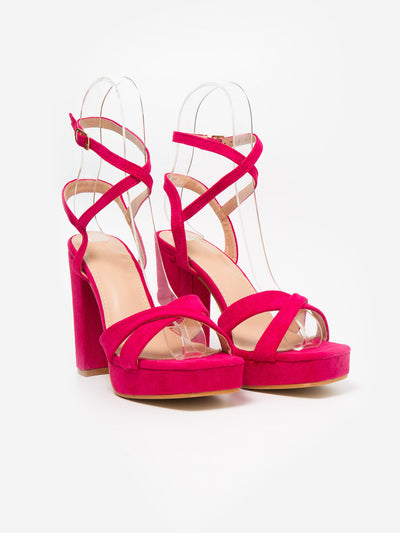Sandalia Tacón Dafne Fucsia