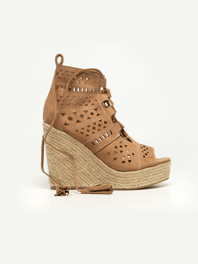 Sandalia Cuña India Beige
