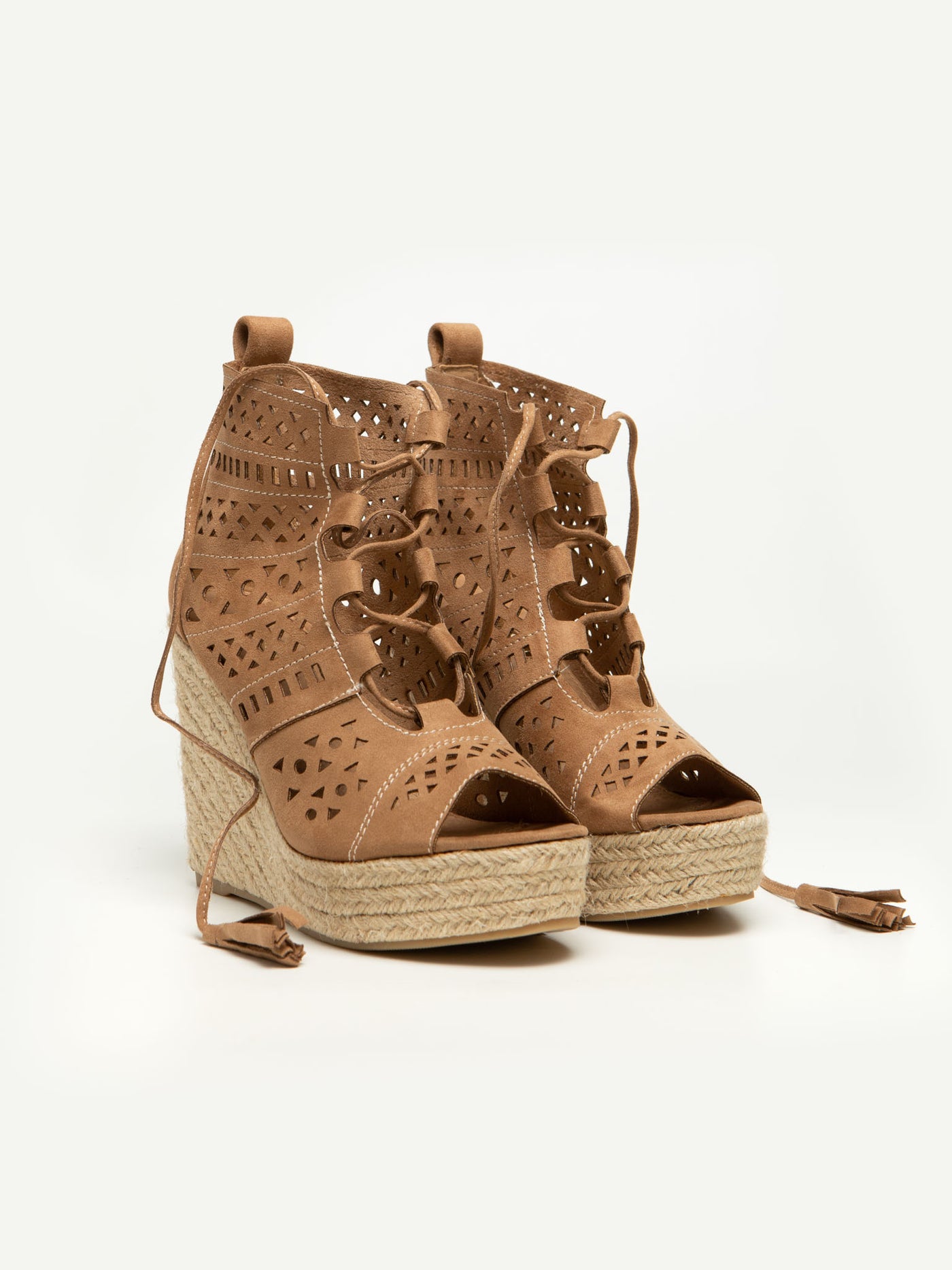 Sandalia Cuña India Beige