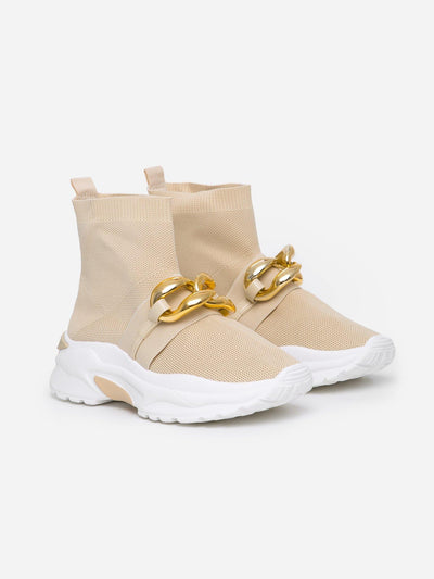Sneaker Chain Beige - MMShoes