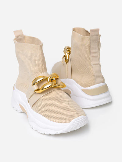 Sneaker Chain Beige - MMShoes
