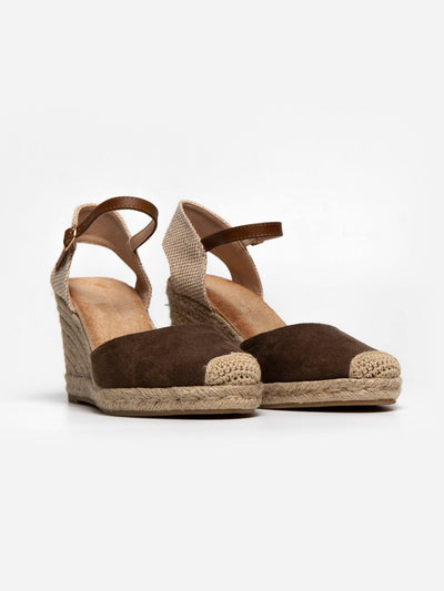 Alpargata cuña ante verde - MMShoes
