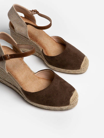 Alpargata cuña ante verde - MMShoes