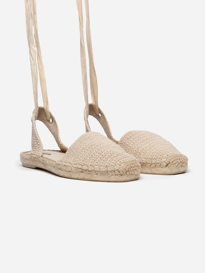 Alpargata Plana Crochet Natural - MMShoes