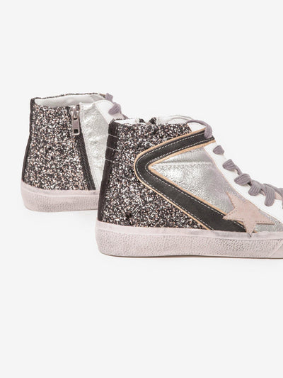 Bamba STAR Mid Plata/Negro - MMShoes