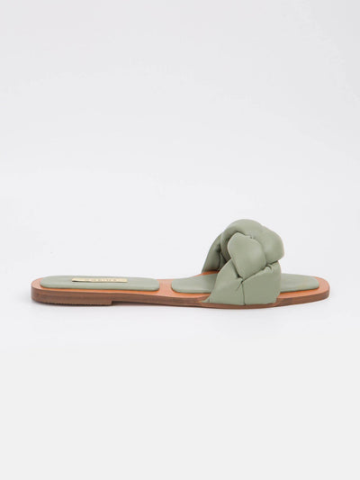 Sandalia Trenzada Verde - MMShoes