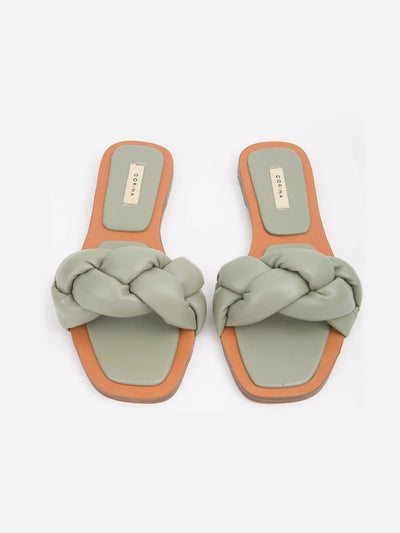 Sandalia Trenzada Verde - MMShoes