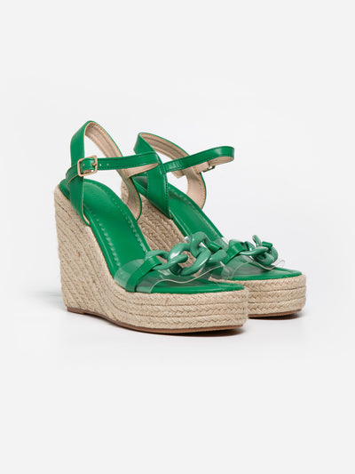 Sandalia Cuña Eslab Verde